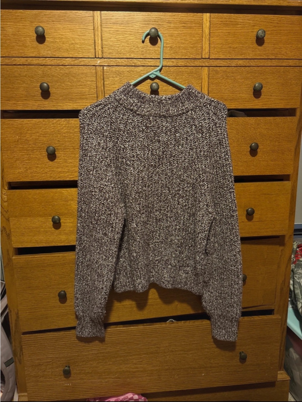 Universal Thread Marled Purple Gray Turtleneck Sweater